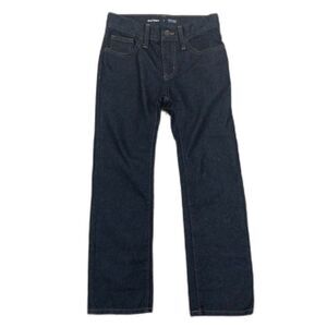 NWOT Kids' Old Navy Straight Leg Adjustable Waist Dark Denim Blue Jeans Size 7